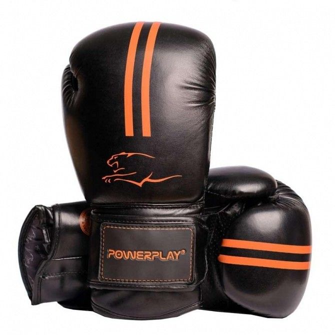 Боксерські рукавиці PowerPlay 3016 Чорно-Оранжеві 14 унцій SKL24-144014 Киев - изображение 1