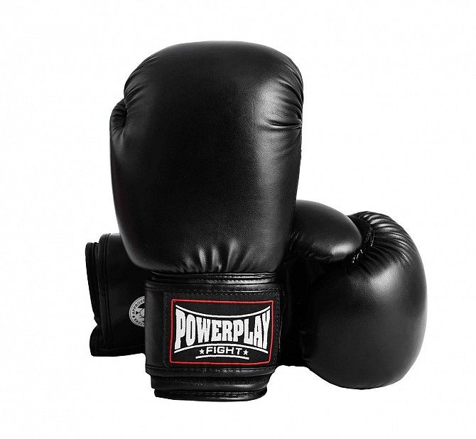 Боксерські рукавиці PowerPlay 3004 Чорні 10 унцій SKL24-143710 Киев - изображение 1