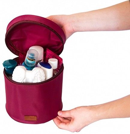 Круглый органайзер для косметики Organize винный K009 SKL34-176375 Київ - изображение 1