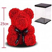 Мишка из роз, 25 см KS Bear Flowers KS B1 Red SKL11-148567 Киев