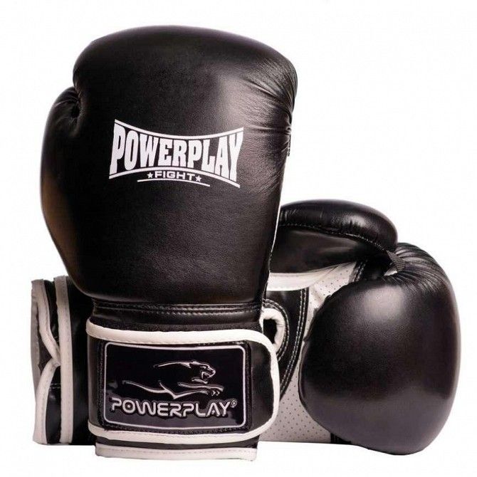 Боксерські рукавиці PowerPlay 3019 Чорні 12 унцій SKL24-144181 Киев - изображение 1