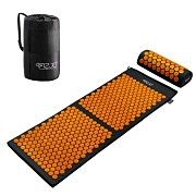 Коврик акупунктурный с валиком 4FIZJO Аппликатор Кузнецова 128 x 48 см Black/Orange SKL41-238069 Киев