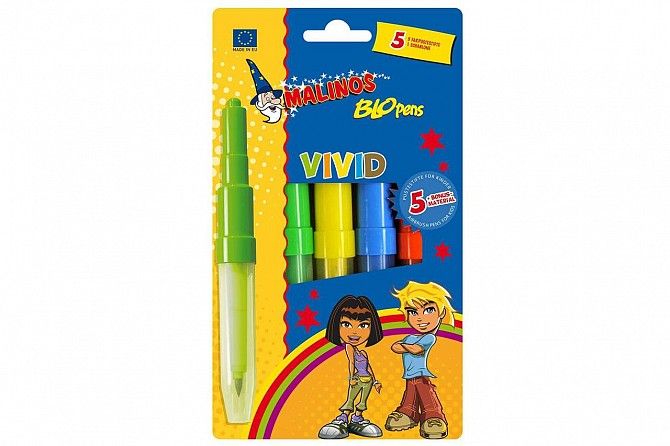 Воздушные фломастеры-аэрографы Malinos Vivid, 5 шт SKL17-149649 Киев - изображение 1