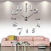 Часы настенные 3D Diy большие серебро SKL11-209802 Киев