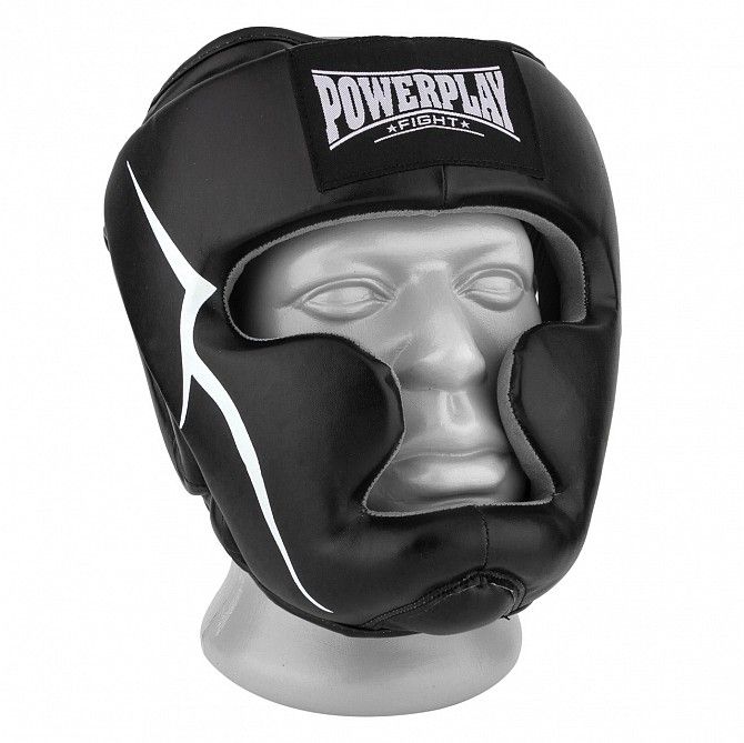 Боксерський шолом PowerPlay тренувальний 3066 PU, Amara Чорний M SKL24-144811 Київ - изображение 1
