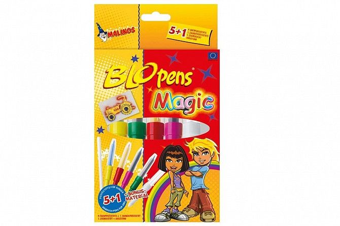 Воздушные фломастеры-аэрографы Malinos Magic волшебные, 6 шт SKL17-149652 Київ - изображение 1