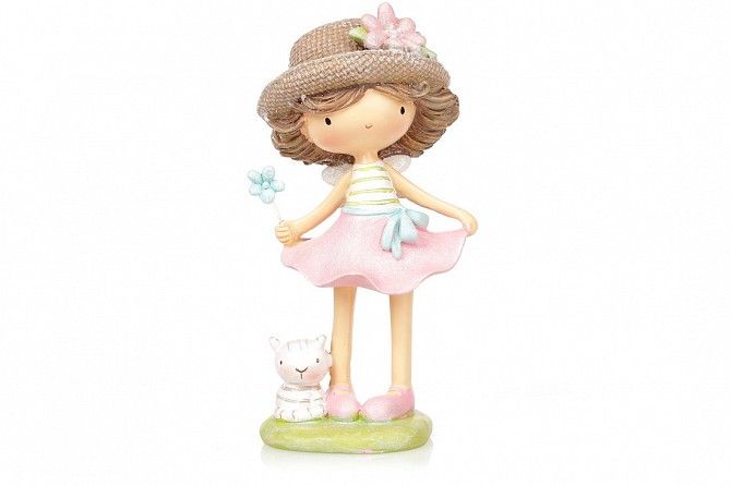 Декоративная фигурка Девочка с котенком, 17 см SKL11-250101 Киев - изображение 1