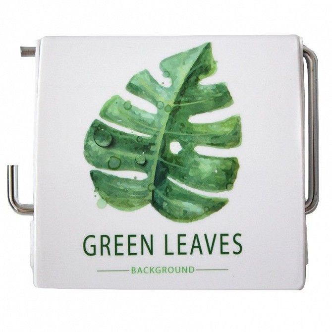 Держатель для туалетной бумаги Bathlux закрытый Green Leaves 50334 SKL11-132601 Киев - изображение 1