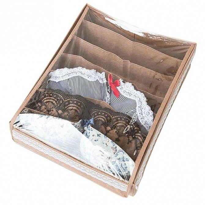 Коробочка для бюстиков с крышкой Organize бежевый Beg-Bst-Kr SKL34-190411 Киев - изображение 1