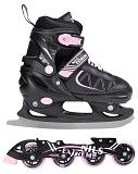 Роликовые коньки Nils Extreme черно-розовые 2 в 1 Size 30-33 NF7103A SKL41-227327 Киев
