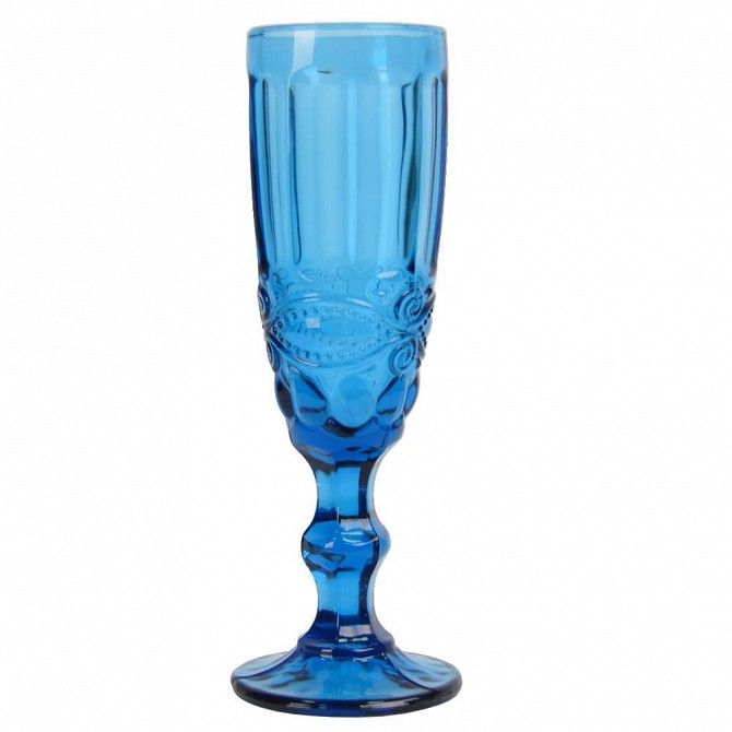 Бокал под шампанское Ornament синий SKL11-209490 Київ - изображение 1