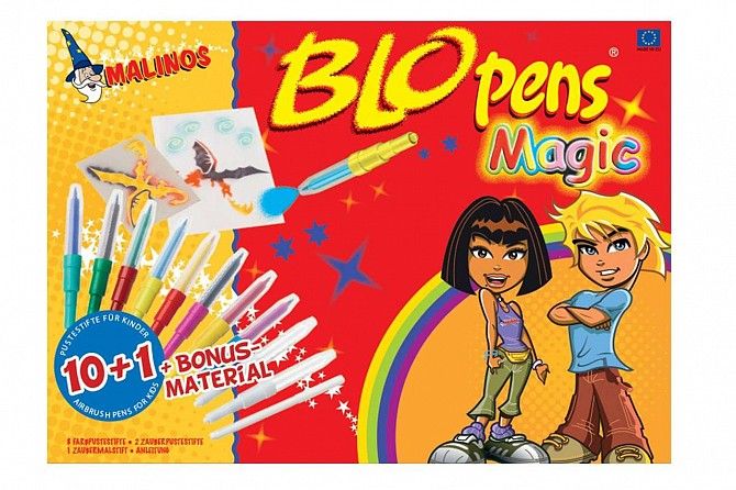 Воздушные фломастеры-аэрографы Malinos Magic волшебные, 11 шт SKL17-149651 Київ - изображение 1