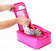 Дорожный органайзер для обуви Organize розовый C018 SKL34-176171 Киев