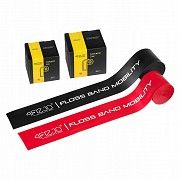 Лента эластичная для флоссинга 4FIZJO Floss Band черный, красный 208 x 5 см 2 шт 4FJ0137 SKL41-24947 Киев