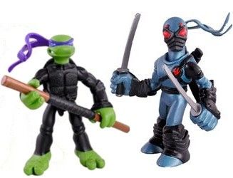 Набор мини-фигурок Донателло и Фут Ниндзя - Donatello and Foot Tech Ninja, 4Kids, 7 см, Playmates SK Киев - изображение 1