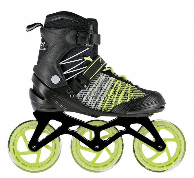 Роликовые коньки Nils Extreme черно-зеленые Size 40 NA1206 SKL41-227576 Киев - изображение 1