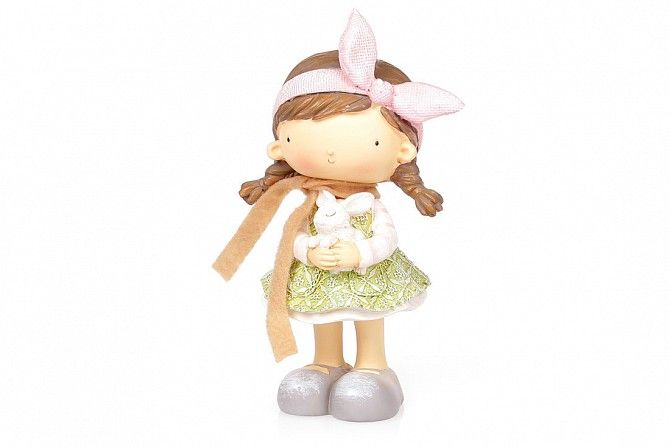 Декоративная фигурка Девочка с зайкой, 20 см SKL11-250110 Киев - изображение 1