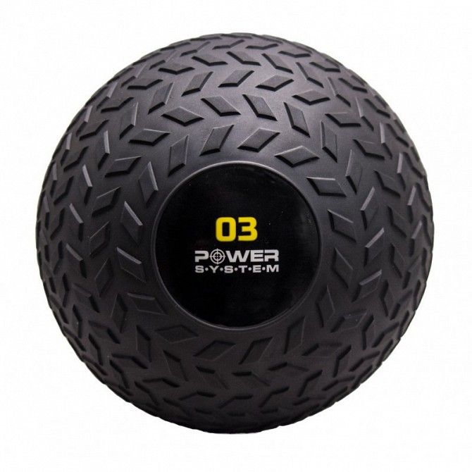 Мяч SlamBall для кросфита и фитнеса Power System 3 кг рифленый PS-4114 SKL24-190151 Киев - изображение 1