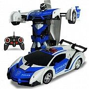 Машинка Трансформер Lamborghini Police Robot Car Size 18 Синяя SKL11-276019 Киев
