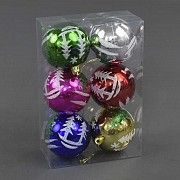 Игрушка ёлочная Шарики 6 шт в слюде, 7 см SKL11-182479 Киев