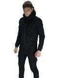 Мужской костюм Softshell черный демисезонный. Куртка мужская, штаны утепленные Ключница в подарок SK Київ