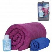 Набір рушників та шампунь Sea To Summit Tek Towel Wash Kit XL Berry SKL35-254163 Київ