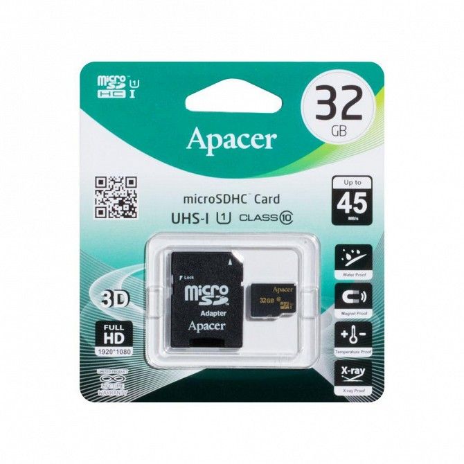 Карта памяти Apacer MicroSDHC 32gb 10 class SKL11-232624 Киев - изображение 1