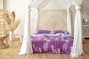 Комплект постельного белья Prestige Silver Японский закат фиолетовый евро SKL29-250682 Киев