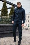 Мужской костюм синий демисезонный. Куртка мужская синяя, штаны утепленные. Ключница в подарок SKL59- Киев