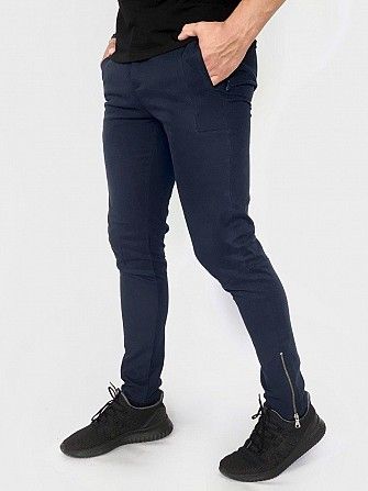 Мужские Коттоновые штаны Strider синие SKL59-259692 Киев - изображение 1