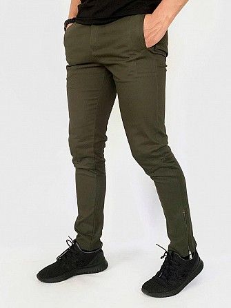 Мужские Коттоновые штаны Strider хаки SKL59-259693 Киев - изображение 1