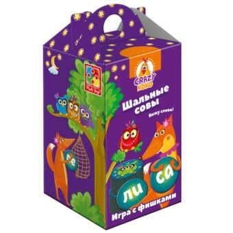 Игра с фишками Шальные совы. Вижу слово на русском, Vladi Toys SKL11-218987 Київ - изображение 1