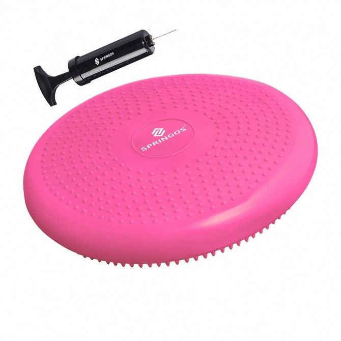 Балансировочная подушка сенсомоторная массажная Springos Pink SKL41-238101 Київ - изображение 1
