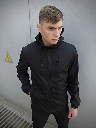 Мужская весенняя куртка черная SoftShell Light SKL59-259494 Киев - изображение 1