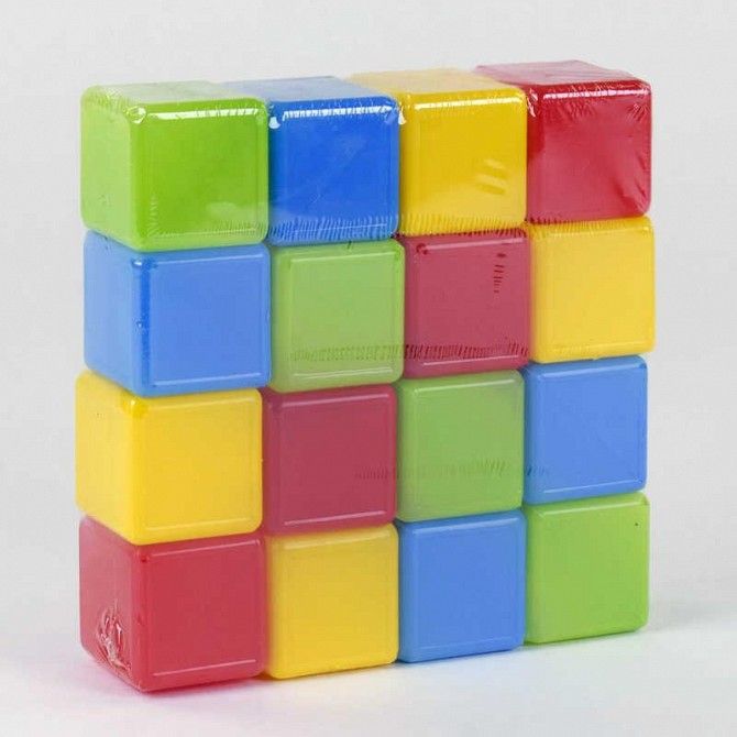 Кубики M-Toys Цветные 16 шт. SKL11-180520 Киев - изображение 1
