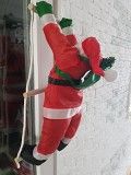 Дед Мороз лезет по лестнице 45см Санта Клаус с лестницей 80см Херсон