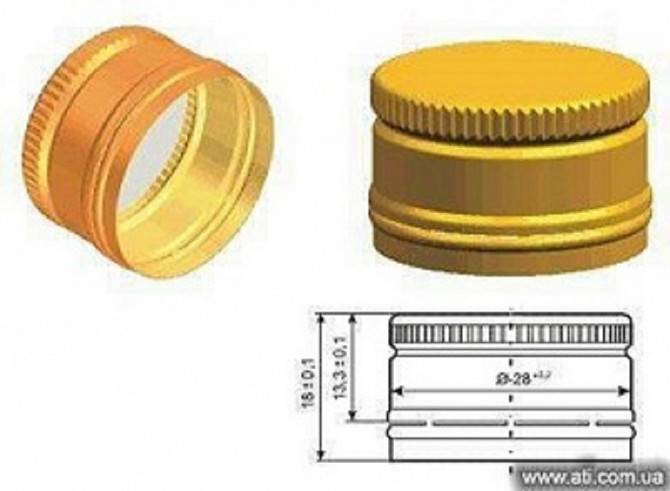 Продам алюминиевый колпачок (крышку) для стеклянных бутылок. Днепр - изображение 1