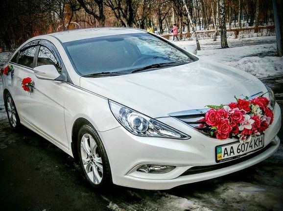 166 Hyundai Sonata белая NEW прокат авто Київ - изображение 1
