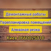 Демонтажные работы. Демонтаж. Демонтаж квартиры, пола, стен, перегородок Киев