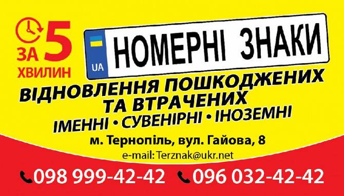 Автономер, госномер за 5 хвилин Тернополь - изображение 1