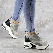 Сникерсы женские Fashion Pumpkin 2244 40 размер 24,5 см Серый Житомир