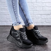 Женские стильные сникеры Fashion Misifu 2070 38 размер 24 см Черный Житомир