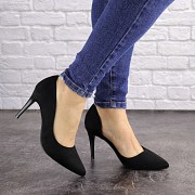 Туфли женские лодочки на шпильке Fashion Lyndsy 1600 38 размер 24 см Черный Житомир