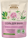Зеленая аптека. Соль для ванн. Вербена и розовое дерево. Дой-пак 500 г Житомир