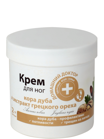 Домашний доктор. Крем для ног. Кора дуба и экстракт грецких орехов. Профилактика трещин на пятках 25 Житомир - изображение 1