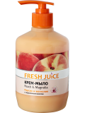 Fresh Juice. Крем-мыло с дозатором. Персик и магнолия с увлажняющим молочком 460 мл Житомир