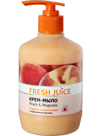 Fresh Juice. Крем-мыло с дозатором. Персик и магнолия с увлажняющим молочком 460 мл Житомир - изображение 1