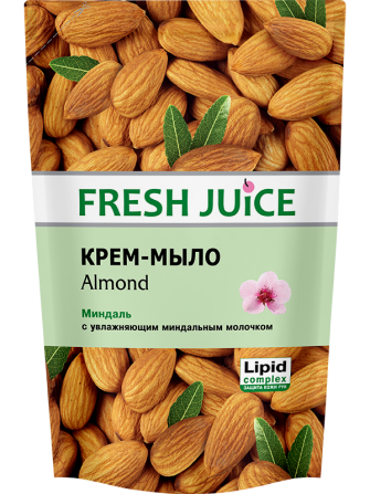 Fresh Juice. Крем-мыло дой-пак. Миндаль с увлажняющим молочком 460 мл Житомир - изображение 1