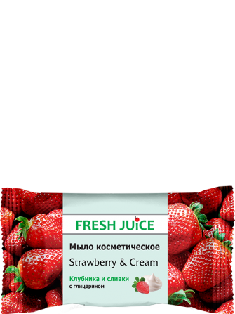 Fresh Juice. Мыло косметическое. Клубника и сливки 75 г Житомир - изображение 1