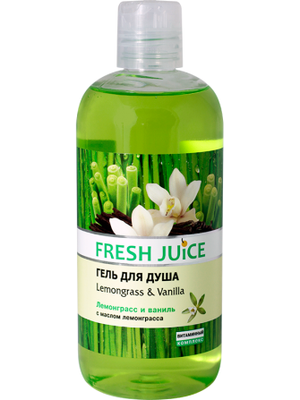 Fresh Juice. Гель для душа. Лемонграсс и ваниль 500 мл Житомир - изображение 1